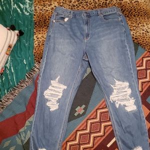2 pack American Eagle Distressed Mom Jeans